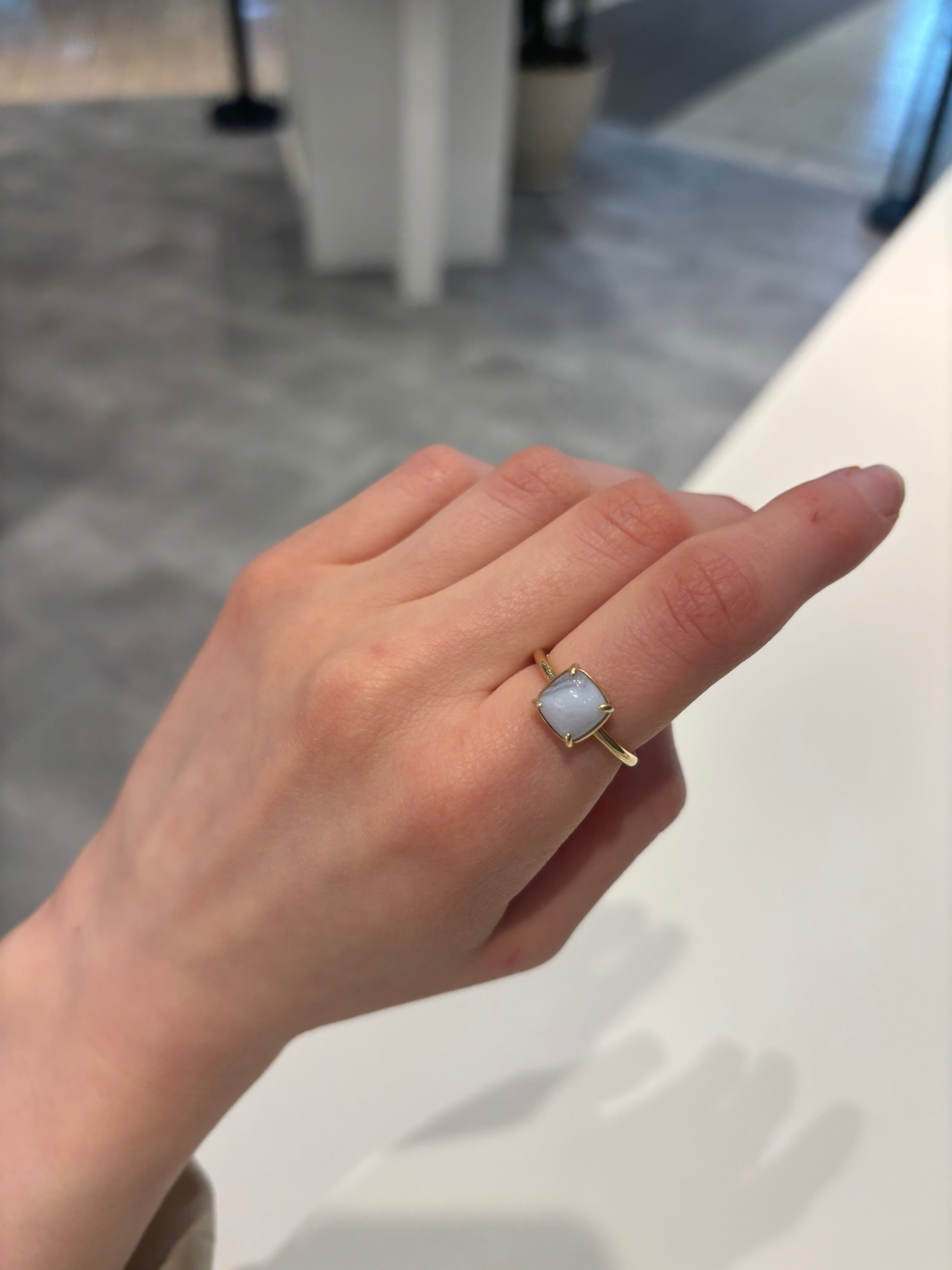 Quartz Cushion Ring