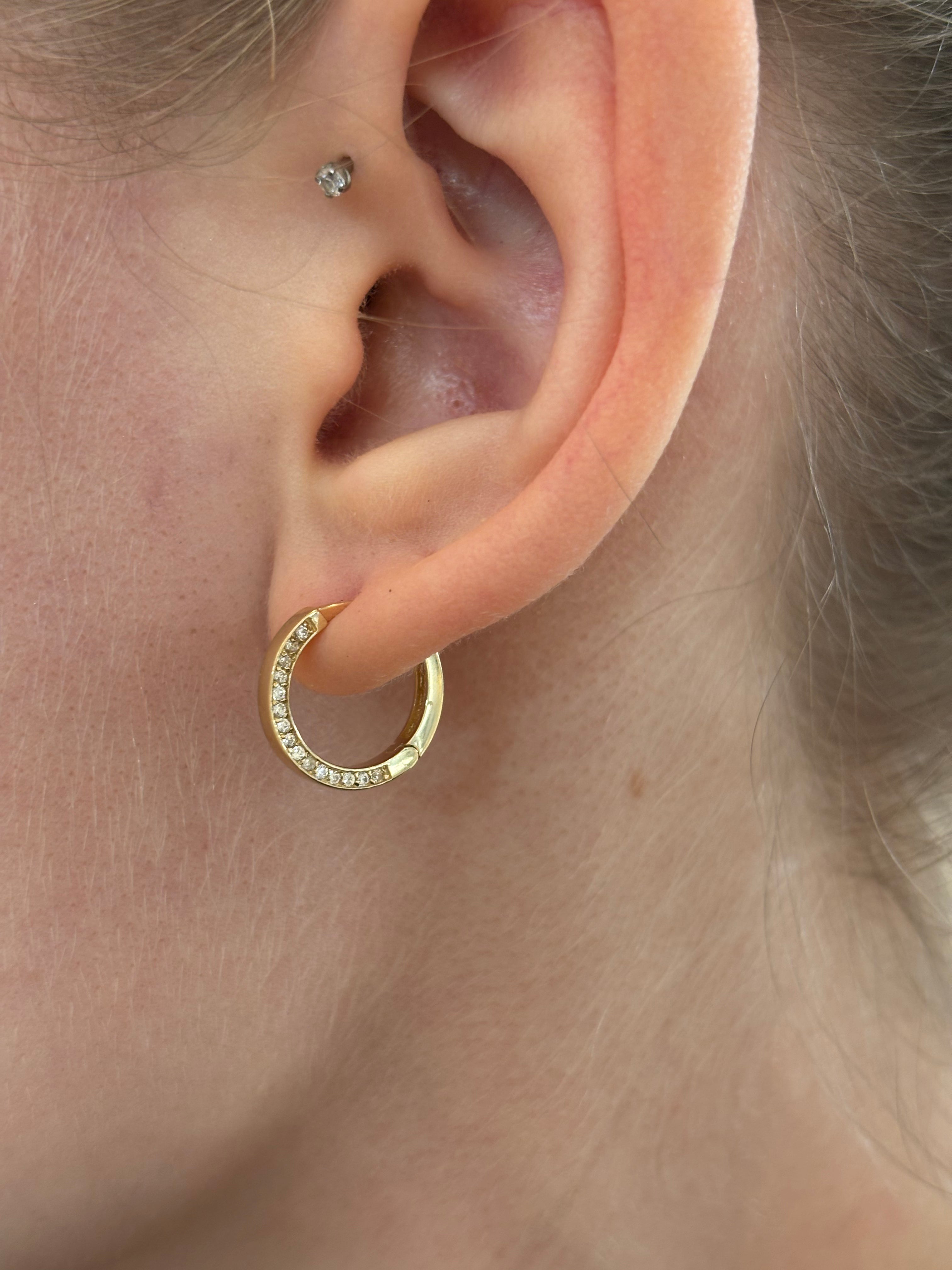 Diamond Accent Hoops