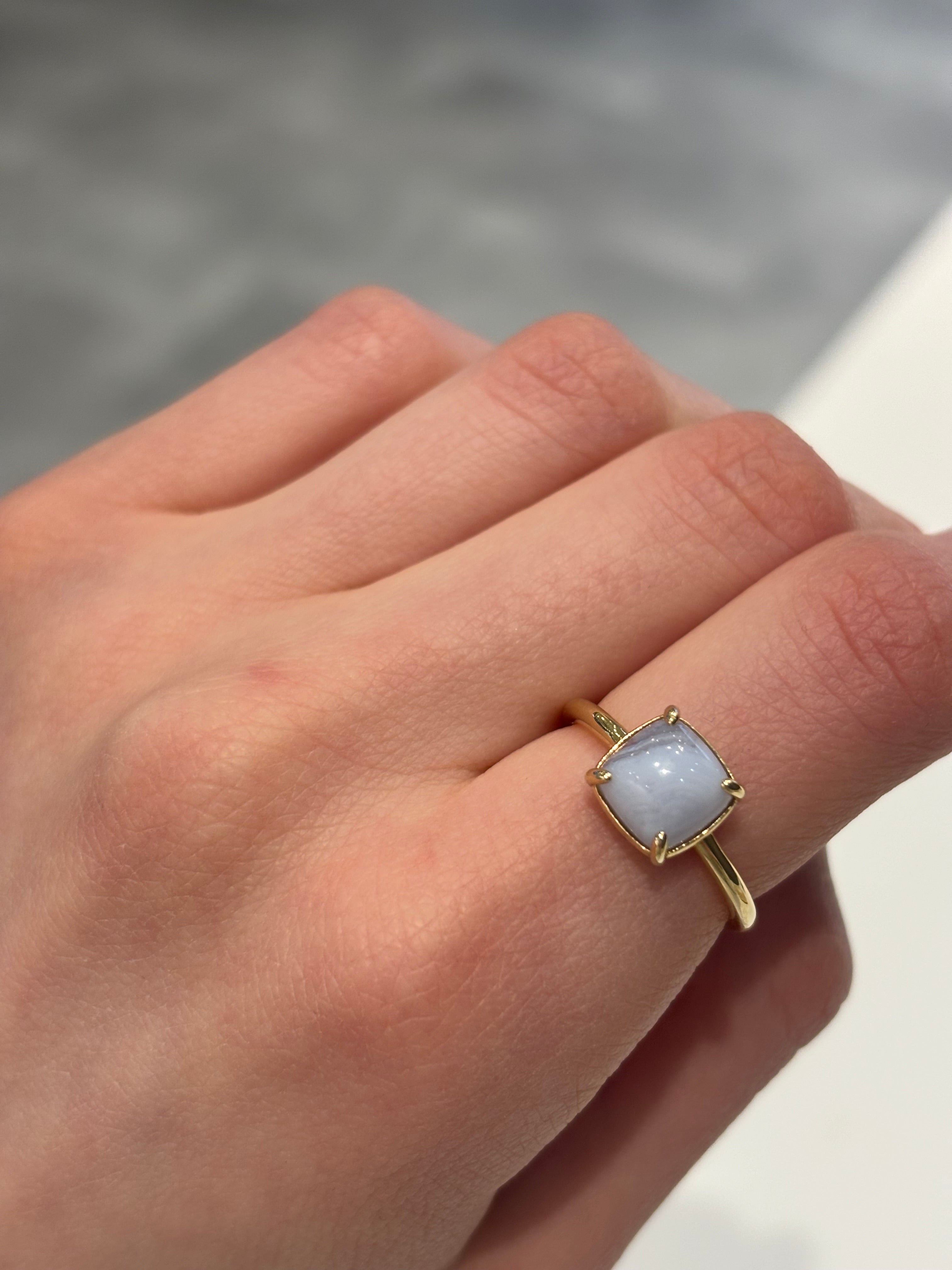 Quartz Cushion Ring