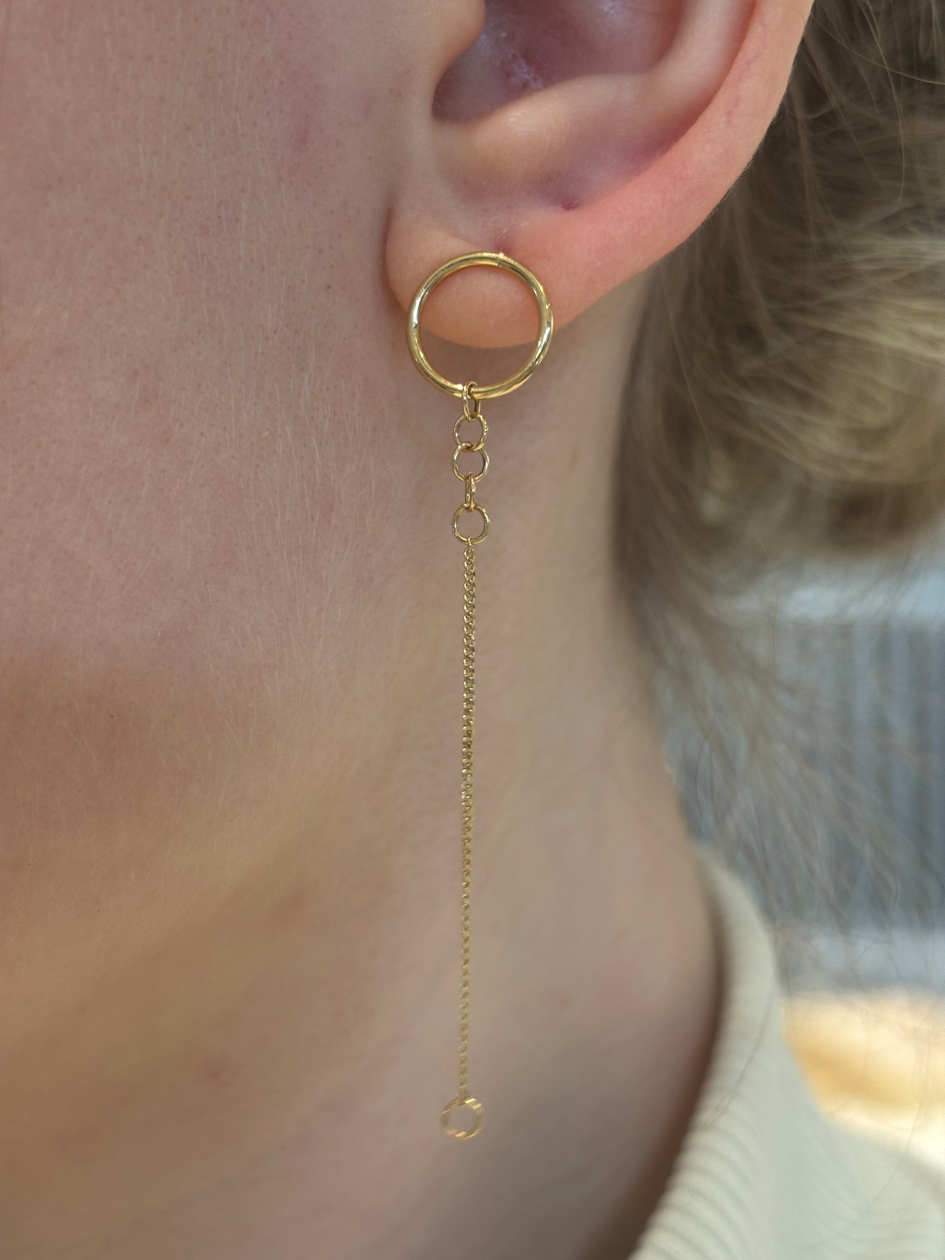 Single Short Minimalist Earring