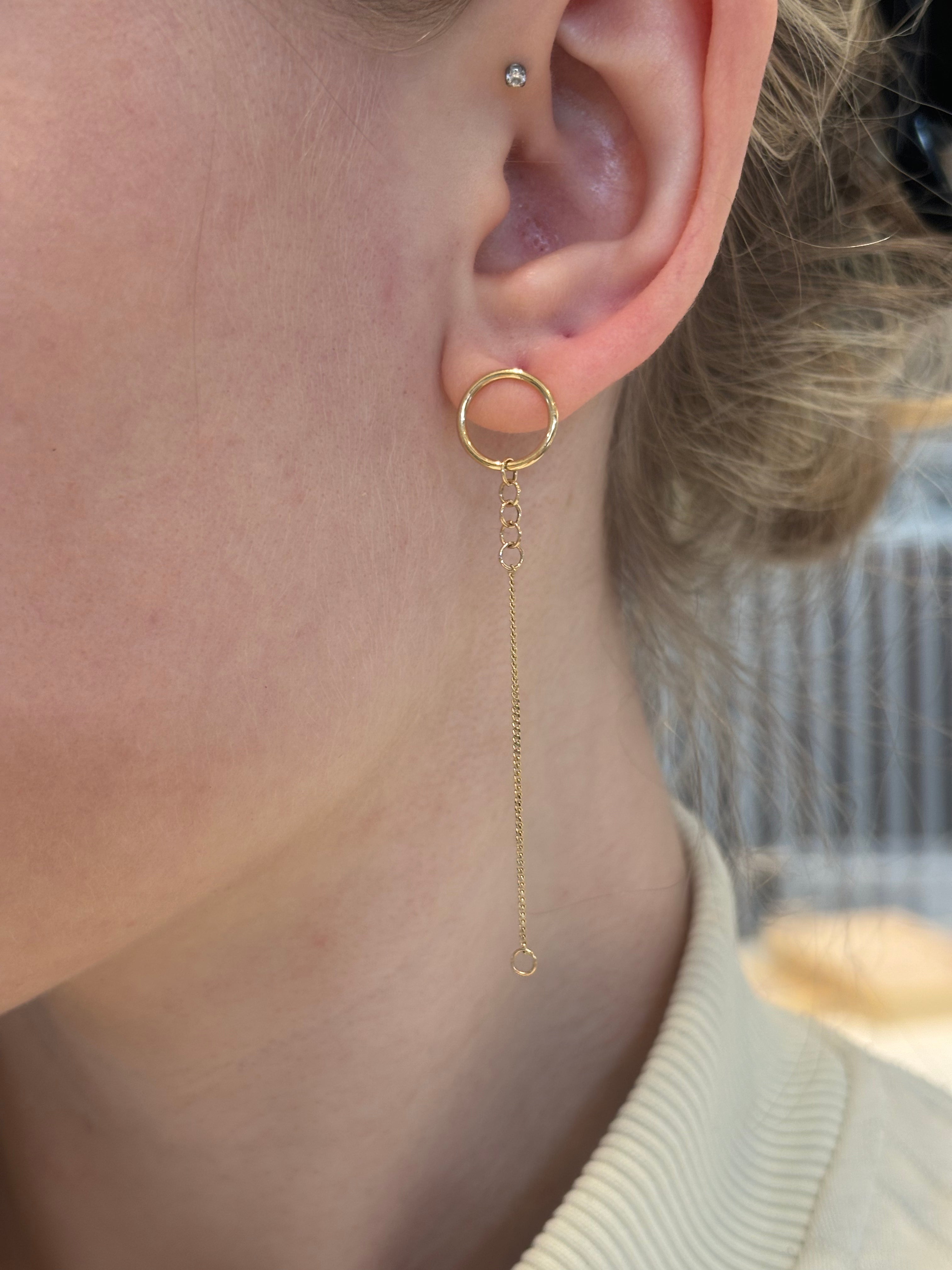 Single Short Minimalist Earring