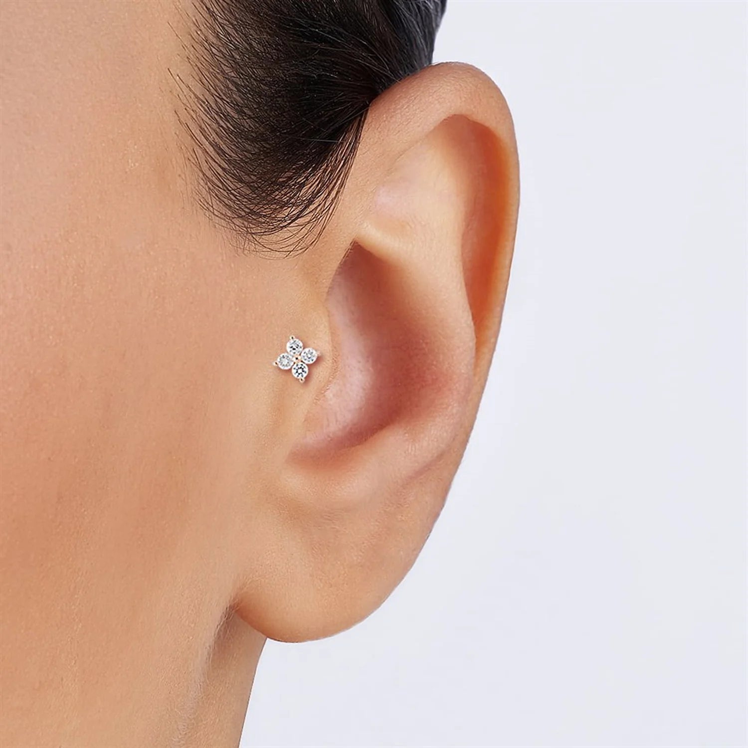 Quad Diamond Piercing