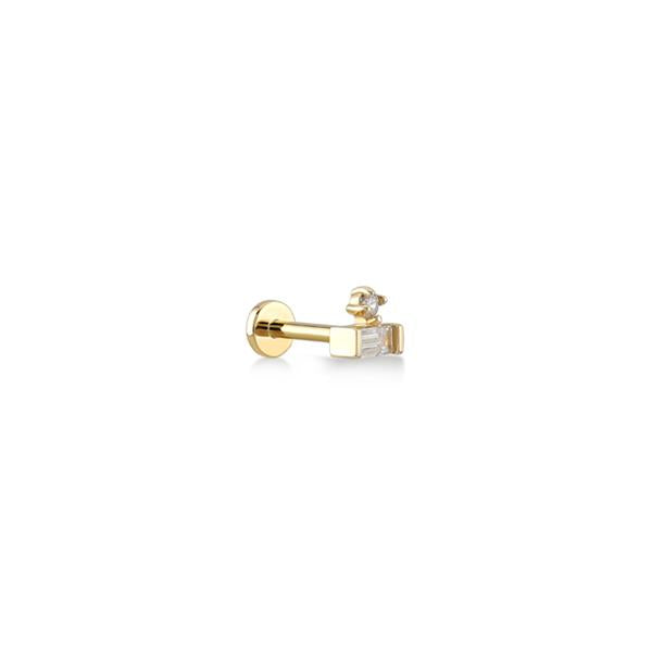 Mini Baguette Flat Back Stud Piercing