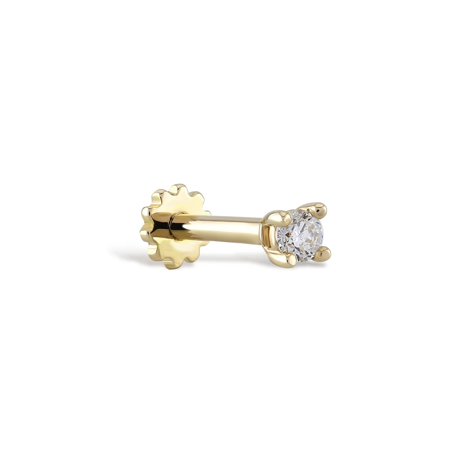 Single Diamond Earring Stud (2.5mm) - Piercing