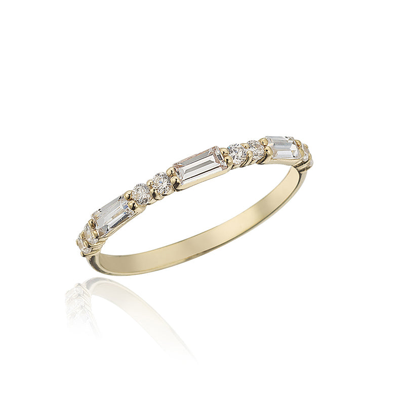 Baguette and Round Ring